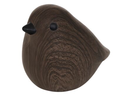 Deco Vogel H14,5cm - dolomiet - tabak