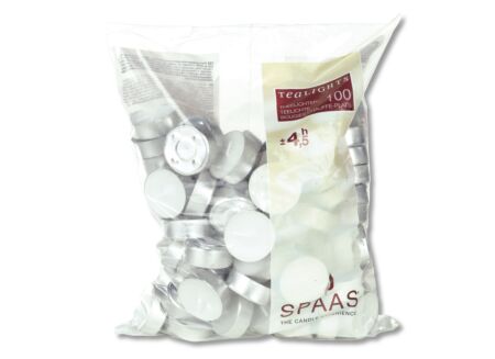 Theelichtjes 4,5u wit, 100 stuks