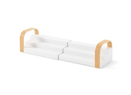 Kruidenrek Bellwood H12,7cm - gerecyleerd kunststof & hout - wit