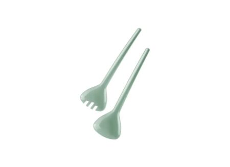 Slabestek 26,6cm - kunststof - muntgroen 2-delig