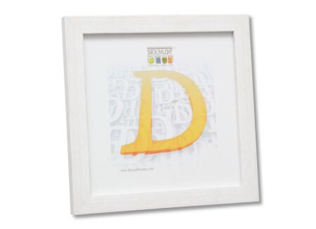 Fotokader 10x10cm - hout & glas - wit