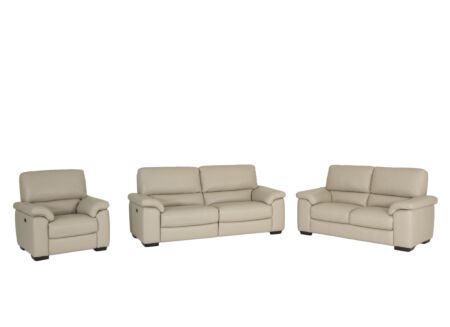 Zetel Aventi 2,5+2+1-zit - leder - grijs met relax
