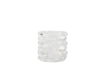 Theelichthouder Wadley Ø9,5x9,5cm - glas - transparant
