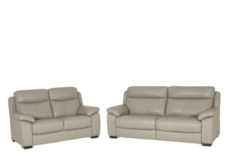Zetel Mohawk 2,5+2-zit - leder - grijs met relax