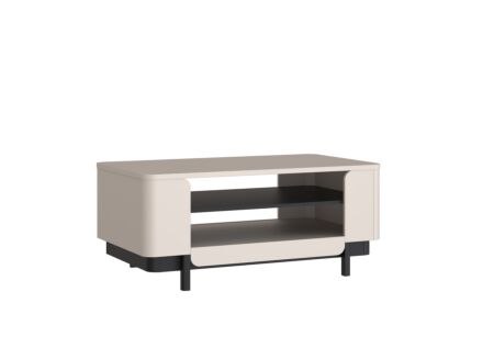 Salontafel Vodol 115x65cm - meubelplaat - zand/zwart