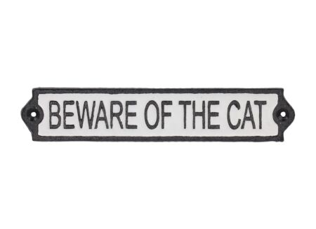 Plakkaat Beware Of The Cat 5,1x25,8cm