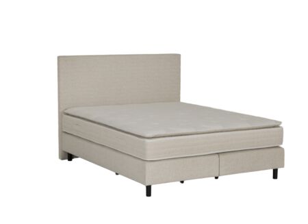 Boxspring Kingstyle 160x200cm - stof - beige met opbergruimte