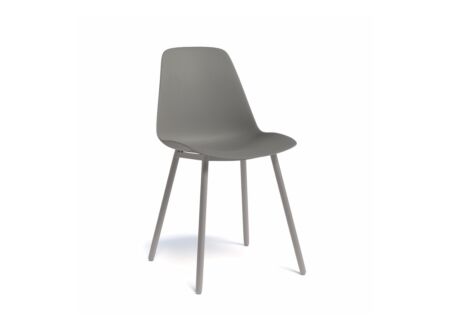 Kuipstoel Claudio 44x53,5x80,5cm - staal/polypropyleen - donkergrijs