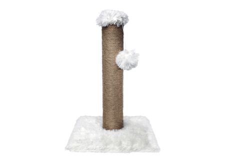 Krabpaal Sofia 34x34x55cm - sisal - wit