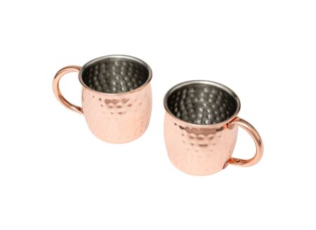 Cocktailglas Moscow Mule 47cl Ø8,6x13cm - roestvrij staal - koper set van 2