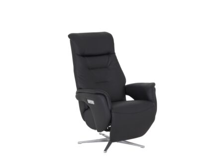Relaxzetel Visione elektrisch lederlook zwart