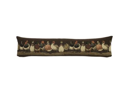 Tochtrol Gobelin Eenden 90cm - polyester - bruin