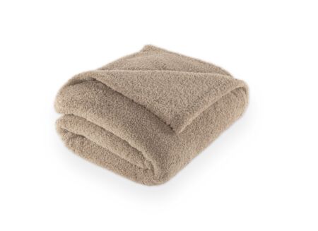 Plaid Cocoon 200x150cm - polyester - taupe