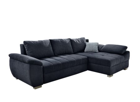 Hoeksalon Alster 268x161cm - stof - donkerblauw met bedfunctie