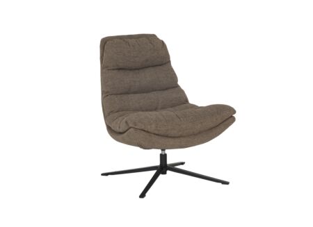 Draaifauteuil Pole Pole 82x92x100cm - tissu - bruin