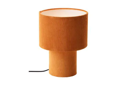 Aperçu - Lampe de table Tony E27 H30cm - métal/tissu - jaune