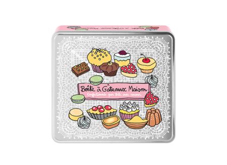 Voorraadpot Deco Gateaux 23,5x22xH9cm - metaal - multicolor
