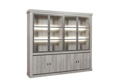 Vitrinekast 250cm - decor - dark forest