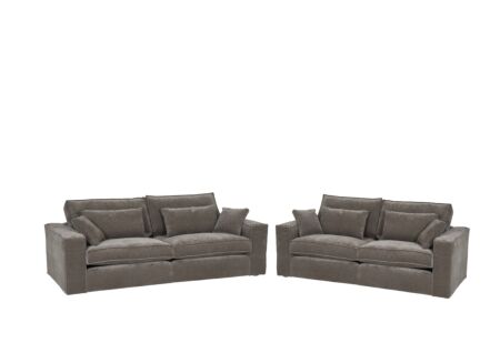Zetel Marlon 3+2-zit - stof - bruin
