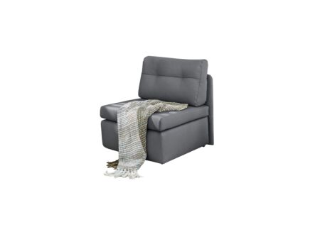 Zetelbed Tunis 1 persoons stof donkergrijs