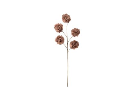 Decoratietak 5 Pompoms Eva H86cm - kunststof - nude
