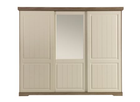 Schuifdeurkast 260cm - decor - truffel & porcelein
