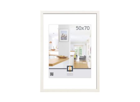 Fotokader Livorno  70x50cm - hout massief - wit