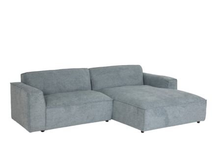 Hoeksalon Sumare 280x182cm - stof - blauw