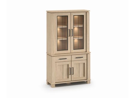 Vitrinekast Alba 115cm - decor - sand oak nature