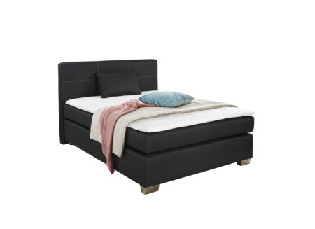 Boxspring Emilia 140x200cm - stof - antraciet