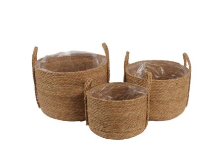 Opbergmand Miren set van 3 - zeegras - naturel