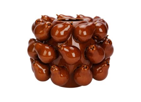 Vaas Pear 28x28x22cm - keramiek - bruin