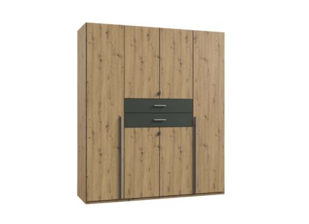 Kleerkast Denver 180cm - decor - artisanale eik/grafiet
