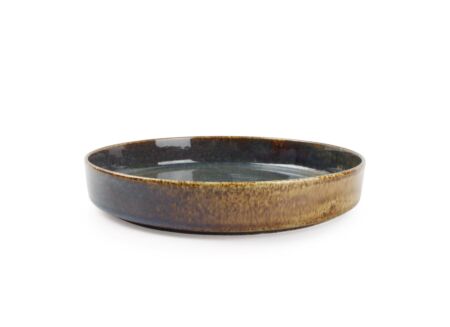Diep bord Pila Ø24cm - porselein - groen & blauw