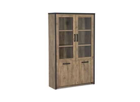 Vitrinekast Esther 110cm - decor - industrial oak