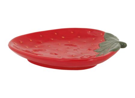 Schaal Strawberry 15,7x13,2x2,1cm - keramiek - rood