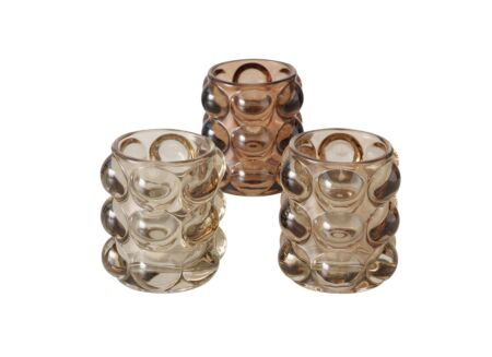 Windlicht Bubbles H9cm - glas - multicolor
