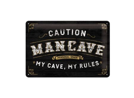 Plakkaat 20x30cm Man Cave