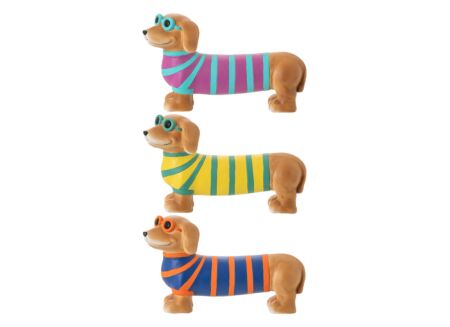 Figuur Hond Trui Gestreept 47x14x28cm - polyresine - multicolor Figuur Hond Trui Gestreept 47x14x28cm - polyresine - multicolor