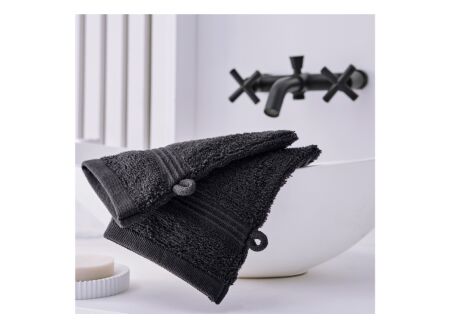 Washandje Essential 16x21cm fusain set van 2