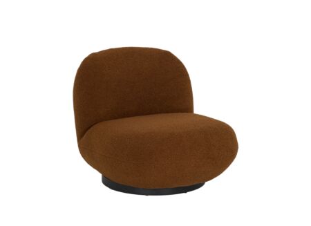 Draaifauteuil Criollo 91x95x71cm - bouclé - roestbruin