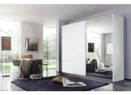 Armoire à portes coulissantes 181cm - Armoire à portes coulissantes 181cm - décor - blanc