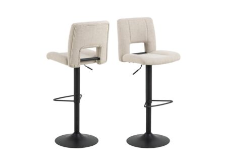 Barstoel ZH62-83cm - stof - beige