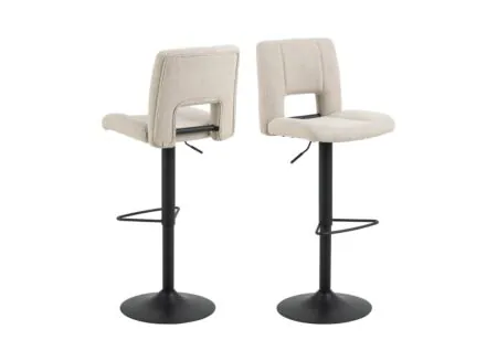 Chaise de bar ZH62-83cm tissu beige - Chaise de bar ZH62-83cm - tissu - beige