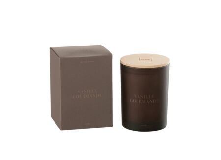 Geurkaars Vanille  H8,5cm 38H - bruin