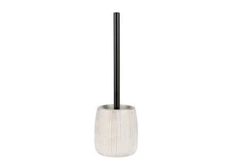 Wc-borstel Pascoli Ø12x38cm - keramiek - wit & goud