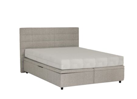 Bedbox Butterfly 160x200cm - stof - lichtgrijs met opbergruimte