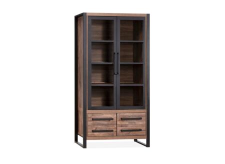 Vitrinekast Cascade 100cm - lamulux - mokka