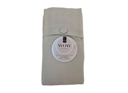 Serviette Wow 45x45cm - katoen - glow greige