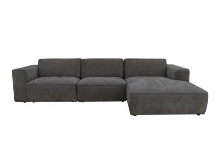 Hoeksalon Chelsea 330x170cm - stof - antraciet